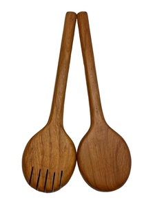 Juego de Cucharas de Madera al por Mayor, Resistentes al Calor, Ecológicas, Utensilios de Cocina de 2 Piezas, Color Natural, Logotipo Personalizado, Aptas para Lavavajillas - Product Image 4