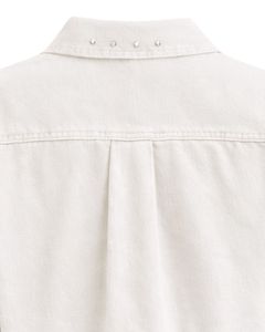 Veste en jean courte blanche personnalisée pour femme avec strass et fermeture boutonnée sur le devant, manches longues, style streetwear tendance pour soirée - Product Image 6