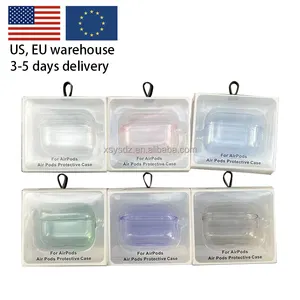 Stock de EE. UU. UE adecuado para airpods Pro2 Pro funda protectora de silicona para auriculares adecuada para airpods 3 funda protectora