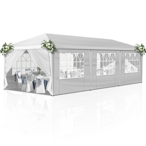 Portable Instant 10x30ft Outdoor Pop up <b>Canopy</b> <b>Tent</b> with 8 Sidewalls for Parties Weddings Birthdays & Graduations - Product Image 5