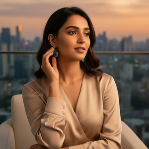 Pendientes de Plata de Ley 925 con Topacio Azul en Forma de Corazón, Joyería Impresionante para Mujeres y Niñas, Ideales para Fiestas - Product Image 4