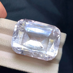 Pierre précieuse Morganite rose, taille coussin, naturelle, facettée, pour bijoux - Product Image 1