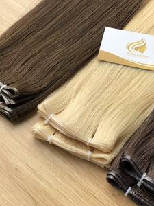 Extensions de cheveux humains vierges à 100% Genius Weft vietnamiennes, cuticules alignées, lisses comme des baguettes, avec mèches pour les clients du Royaume-Uni et des États-Unis - Product Image 5