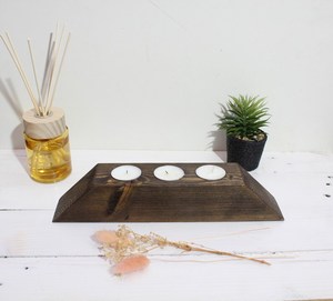 Nordic Style Wooden Candle Holder for Tea Lights Rustic Geometric <b>Table</b> <b>Decor</b> Accent for Modern Living Spaces - Product Image 5