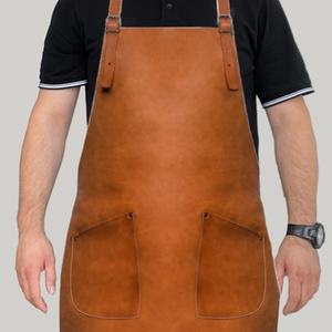 Cuello colgante Correa de hombro de cuero Hombres Overoles protectores Delantal de soldador Logotipo personalizado 2017 - Product Image 1