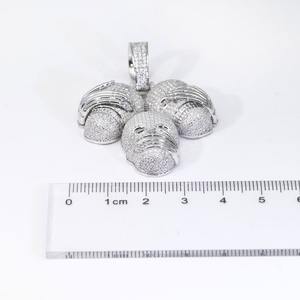 Collar con Colgante de Plata de Ley 925 con Incrustaciones de Moissanita VVS para Hombre, Colgante Personalizado con Letra Hip Hop en 3D, Colgantes y Dijes Únicos - Product Image 3