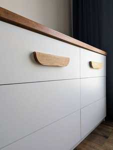 Poignées de meuble en bois uniques, forme personnalisée, finition artisanale naturelle polie, durables, décoration moderne pour la maison, poignées de meuble - Product Image 4