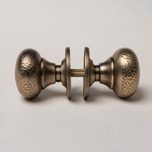 Ensemble de 2 poignées de porte en laiton massif, poignées de porte rondes en laiton massif, quincaillerie décorative vintage pour portes intérieures, armoires et placards - Product Image 5