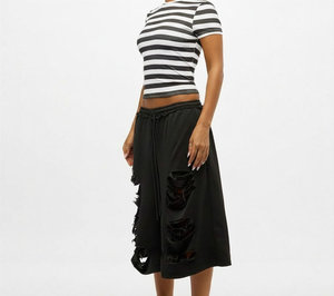 Women's Summer Fashion Cropped <b>Striped</b> T-Shirt Slim Short Sleeve O-Neck <b>Crop</b> <b>Top</b> for Gym Fitness Workout Cotton Breathable - Product Image 4