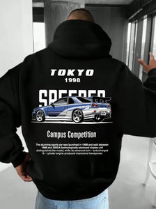 Nueva Sudadera con Capucha Estampada, Estilo Retro Americano, Sudadera Oversize para Hombre, Sudadera con Capucha de Manga Larga, Estilo Hip Hop, OEM - Product Image 3