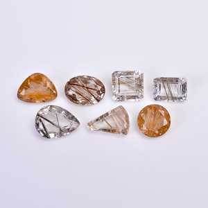 Pierre facettée multi-rutile à coupe exceptionnelle, gemmes multi-rutiles bien polies, pierres précieuses de tailles variées : 111x11, 16x12 mm, 6 pièces - Product Image 5