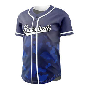 Maillot de baseball personnalisé OEM, uniforme à boutons intégraux par sublimation, tenue d'équipe à séchage rapide, logo frontal, grandes tailles, vente en gros - Product Image 5