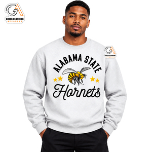 Ropa Griega, Sudadera de Cuello Redondo para Hombre, Modelo Hornets, Color Gris, Algodón, Corte Regular, Diseño Estampado, Informal - Product Image 4