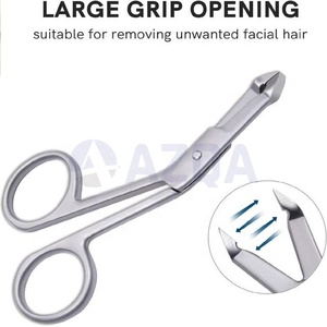 Professional Stainless Steel Scissor Style Eyebrow Tweezers For Precise Plucking And <b>Ingrown</b> <b>Hair</b> <b>Removal</b> Perfect Grip - Product Image 6