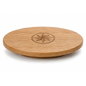 Base Giratoria Hexagonal de Roble Blanco Sólido Estilo Pennsylvania Dutch, Venta al por Mayor - Product Image 1