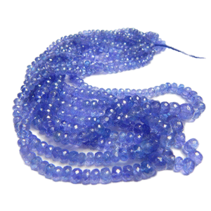 Perles rondes en tanzanite bleu royal de qualité exclusive au prix de gros pour la fabrication de bijoux pour femmes perles en vrac - Product Image 1