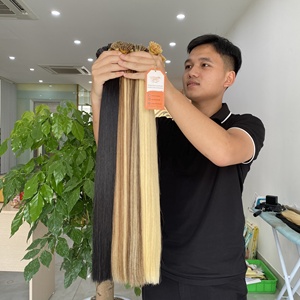Extensions de cheveux Remy vierges à cuticules alignées, couleurs très demandées, prix de gros, couleur personnalisée, kératine vietnamienne, pointe en I, 1g/pointe - Product Image 6