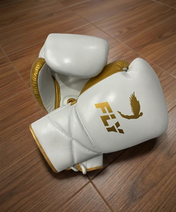 Ensemble de gants de boxe Fly Superlace personnalisés en cuir véritable, protège-tête, protège-glandes, protège-coupe - Product Image 2