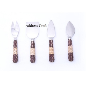 Modern Design 304 Stainless Steel <b>Cheese</b> <b>Knife</b> <b>Set</b> With Wood Resin Handle Spreader Essential Baking Pastry Tools Serving Fork - Product Image 4