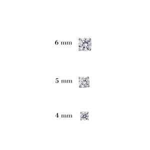 STYLISH HIGH CARBON DIAMOND 925 STERLING <b>SILVER</b> <b>STUD</b> EARRINGS FOR WOMEN LUXURY LIGHTWEIGHT JEWELRY FOR ENGAGEMENT AND WEDDINGS - Product Image 3