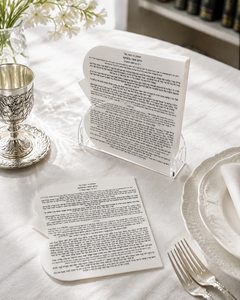 Juego de Tarjetas de Oración Judías en Acrílico Transparente Premium con Soporte de Exhibición, Moderno Porta Tarjetas de Oración en Lucite para el Sábado y Festividades - Product Image 6