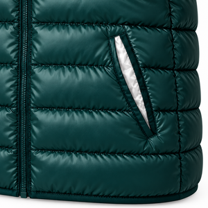 Premium Autumn Bomber Jacket Stand Lightweight Reflective Sheen Quilted Design Full Zip Closure Contrast Lining Custom Front - Product Image 4