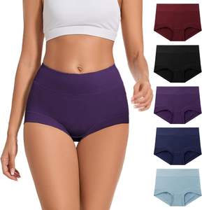 Ropa Interior Femenina de Tallas Grandes con Cintura Alta, Botones, Tela Suave, Elástica, Transpirable, con Soporte y Control Completo - Product Image 1