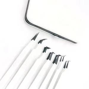 Ensemble de pinces à cils en acier inoxydable de précision, pointe lisse, pour outils d'extension de cils - Product Image 4