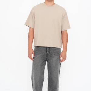 Camiseta Formal de Cuello Redondo para Hombre, 100% Algodón, Corte Cuadrado, Impresión Serigráfica, Calidad Premium, Venta al Por Mayor - Product Image 3