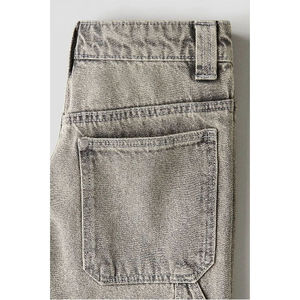 Shorts en jean décontractés pour hommes, coupe ample, délavage clair, style vintage, écologiques, durables, design personnalisé OEM, tendance, pour l'été - Product Image 6
