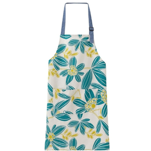 ผ้ากันเปื้อนผ้าฝ้าย100% แขนกุดพิมพ์ลายลูกไม้สีเหลือง - Product Image 3