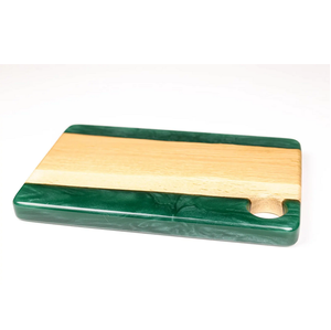 Planche à découper en bois et résine écologique avec poignée, résine époxy, nouveau design, durable, facile à nettoyer, pour la cuisine à domicile. - Product Image 2