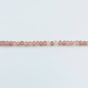 Perles de quartz fraise facettées en forme de rondelle, 4 pouces, pour la fabrication de bijoux, vente en gros - Product Image 4