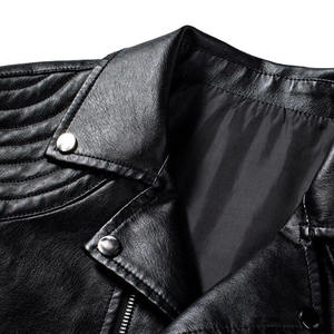 High Quality Autumn <b>Winter</b> New Men's Coat Men's Motorcycle Coat Slim Lapel Men's Plush <b>Leather</b> <b>Jacket</b> - Product Image 6