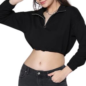 Pull à capuche en laine personnalisé pour femmes avec sweat-shirt long de style sport de conception unique et solide à fermeture éclair pour l'hiver Logo personnalisé - Product Image 3