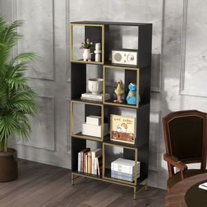 Libreria a 4 Ripiani per Spazi Ristretti, Scaffale Angolare Espositivo per Soggiorno - Product Image 5