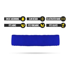 Banda Deportiva para Bíceps Tejida de Color Azul Sólido, 4.5cm de Ancho, Antideslizante, Ajuste Universal para Ejercicio, Fitness, Gimnasio, Correr - Product Image 2