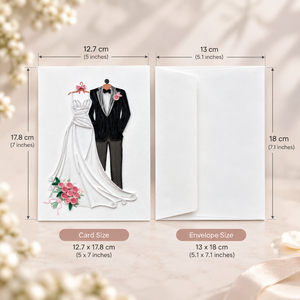 Carte de vœux élégante pour mariés, en quilling, vente en gros, faite à la main, artistique, carte cadeau de mariage, fabricant de papeterie - Product Image 2