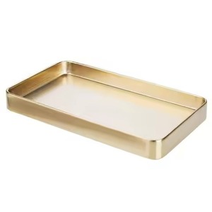 Bandeja de servicio chapada en latón Forma cuadrada Bandeja de servicio de latón hecha a mano más vendida de alta calidad - Product Image 5