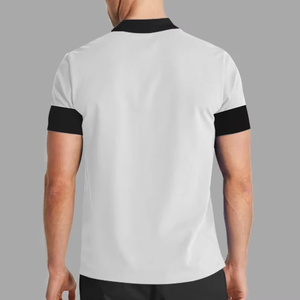 Chemise Homme Color Block à Manches Courtes en Coton Tricoté Décontracté Uni 100% Coton Séchage Rapide Boutonnée Coupe Classique - Product Image 3