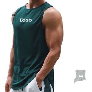 Camiseta sin mangas transpirable para hombre, camiseta sin mangas de algodón premium para gimnasio, que absorbe la humedad, para fitness - Product Image 1