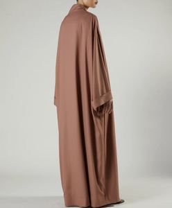 New Fashion Dubai Turkish Style <b>Eid</b> Ramadan Muslim Women's Islamic Traditional Modest Long Floor Length Polyester Floral Pattern - Product Image 3