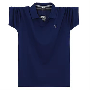 Chemise de golf décontractée unie à manches courtes pour homme, tendance, 100 % coton, 180 g, légère et respirante, style Twin City - Product Image 1