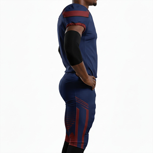 ชุดกีฬาแบบสั่งทำขายส่งรุ่นใหม่ล่าสุด พิมพ์ลายดิจิตอลแบบซับลิเมชั่น ปักโลโก้ตามแบบ ชุดยูนิฟอร์มอเมริกันฟุตบอล - Product Image 6