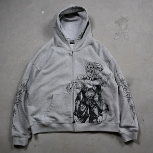 Sudadera con Capucha para Hombre y Mujer, 100% Algodón, Cierre de Cremallera, Diseño Sólido, Impresión Digital, Estilo Hip Hop Y2K, Servicio OEM - Product Image 1