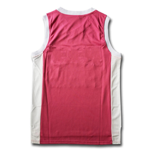 Ensemble de maillot de basket-ball unisexe blanc, débardeur sans manches et short à rayures vertes, anti-transpiration, taille élastique, coupe régulière, personnalisable - Product Image 6