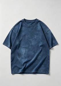 เสื้อยืดคอกลมทรงโอเวอร์ไซส์ สไตล์สตรีทแวร์ ลวดลายกราฟิก ผ้าคอตตอนหนา ทรงหลวม ไหล่ตก สำหรับผู้ชาย - Product Image 1