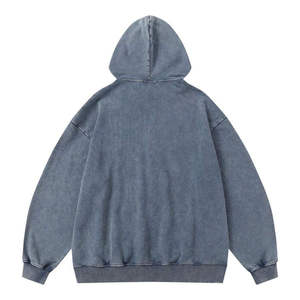 100% Cotton <b>Plain</b> Pullover <b>Hoodie</b> High Quality Heavyweight 3D Printed Sweatshirt Autumn Lining Custom Stone Washed Sweatshirts - Product Image 2