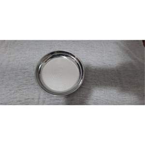 Bandeja Redonda de Metal Forjado a Mano de Primera Calidad |   Elegante Plato de Servicio de Acero Inoxidable, Bandeja de Servicio de Grado Profesional para Hostelería - Product Image 4