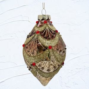 Adorno Colgante de Navidad y Año Nuevo, Transparente, Rojo, Dorado, Marrón, con Marca de Agua Interior, Lentejuelas Doradas, Bola de Cristal - Product Image 6